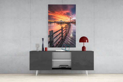 Bridge of Love Glass Wall Art