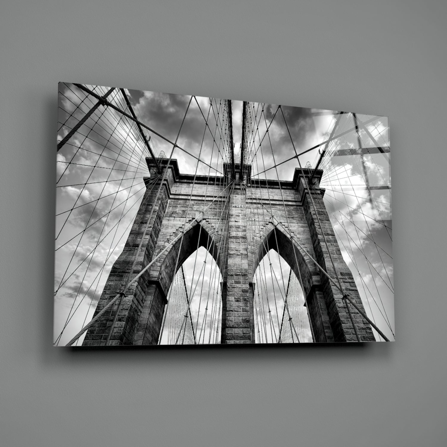 Bridge Arches Upward View Glass Wall Art
