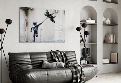 War Kite Glass Art