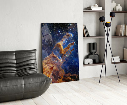 Pillars of Creation Nebula Glass Wall Art