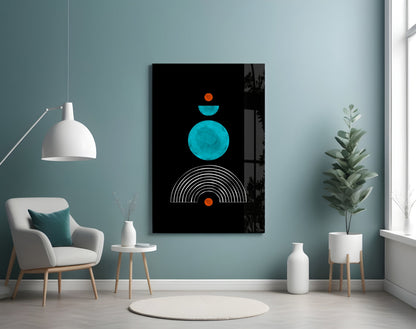 Dot Under the Rainbow Glass Wall Art