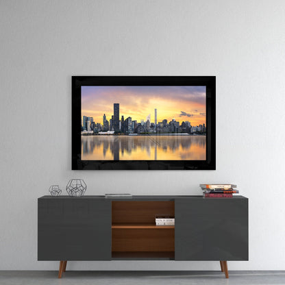 The City Glass Wall Art