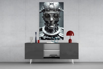 Humachine" Glass Wall Art  || Designer Collection