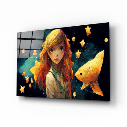 Space Aquarium Glass Wall Art  || Designer Collection