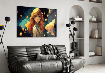 Space Aquarium Glass Wall Art  || Designer Collection