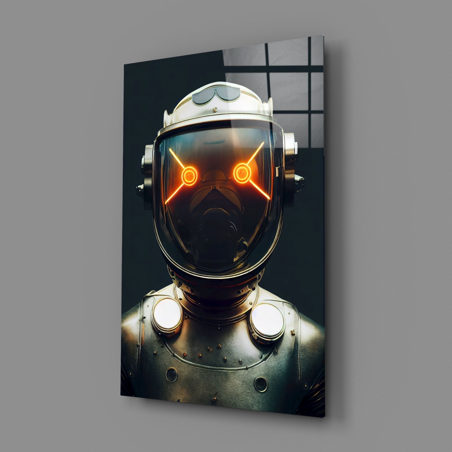 Robotic View Glass Wall Art  || Designer Collection