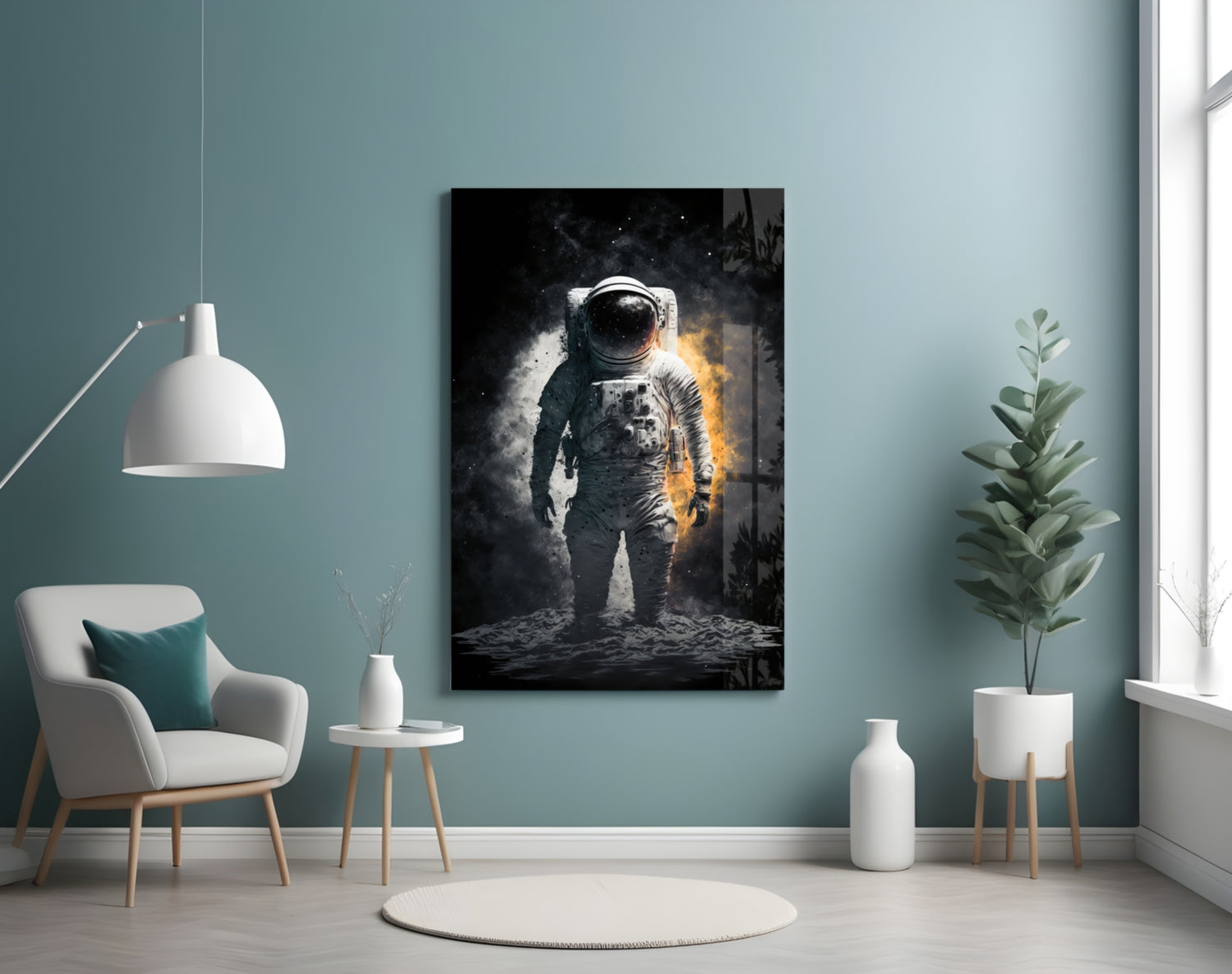 Astronaut  Glass Wall Art  || Designer Collection
