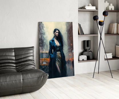 Stand Womanly Glass Wall Art || Designer Collection