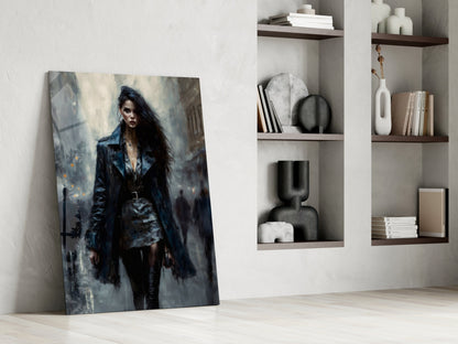 Walk Womanly Glass Wall Art || Designers Collection