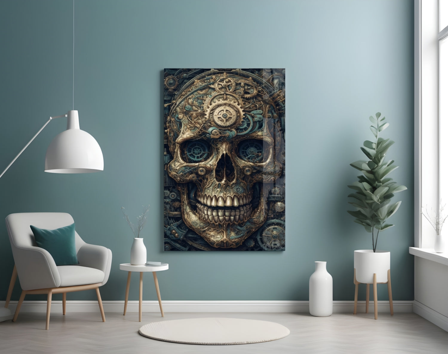 The Skull Glass Wall Art || Designer Collection