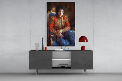Moonwalk Pop Dancer  Glass Wall Art || Designer Collection