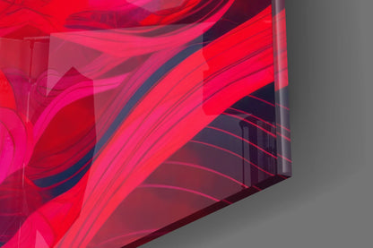 Red Feelings Glass Wall Art || Designer Collection