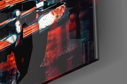 Vintage American Car Glass Wall Art || Designers Collection