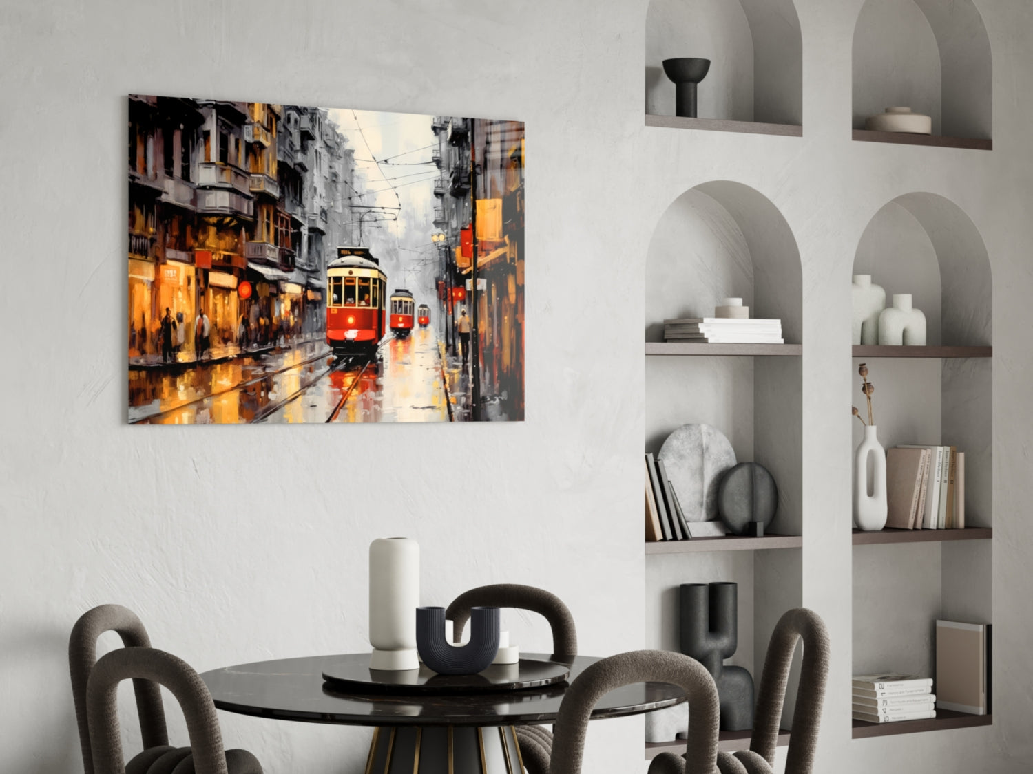 Tram Glass Wall Art || Designer Collection