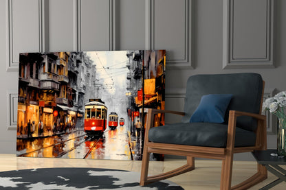 Tram Glass Wall Art || Designer Collection