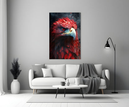Red Eagle Glass Wall Art|| Designer&