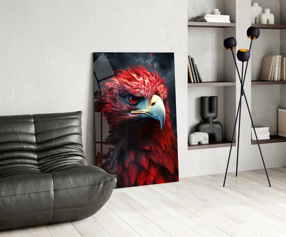 Red Eagle Glass Wall Art|| Designer&