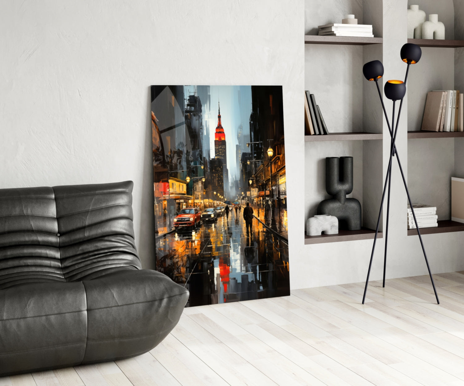 City Night Glass Wall Art|| Designer&