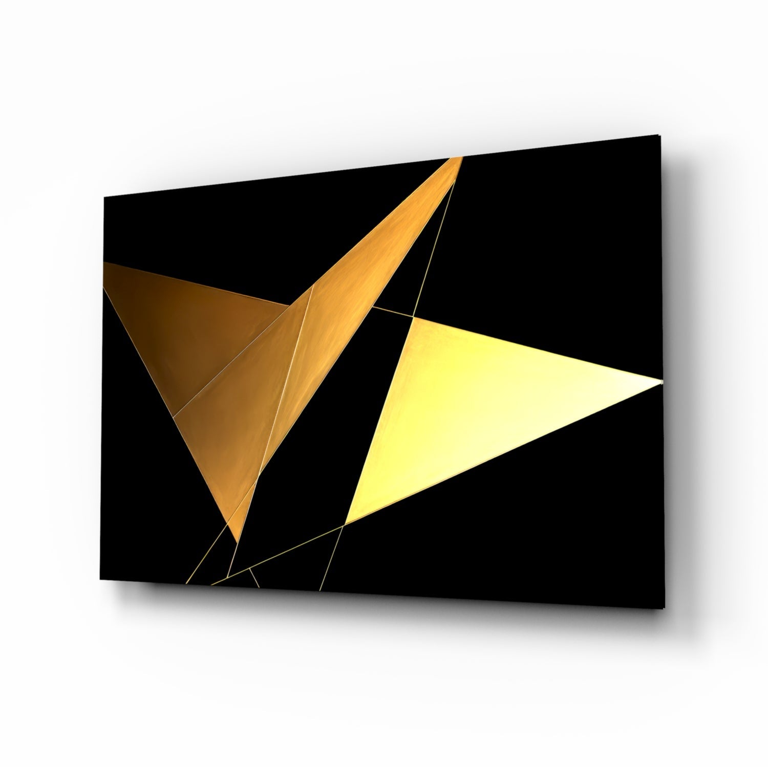 Yellow Wings Glass Wall Art|| Designer&