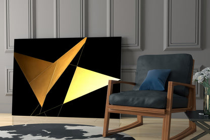 Yellow Wings Glass Wall Art|| Designer&