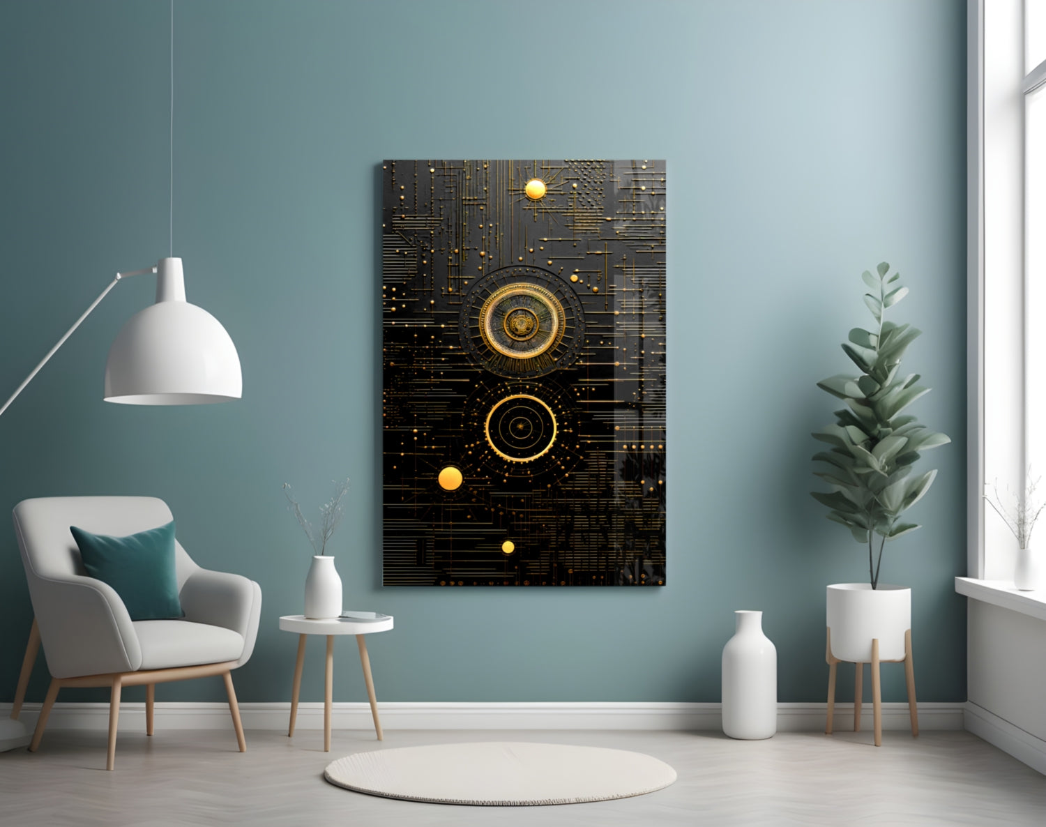 Ancient Sky Glass Wall Art|| Designer&