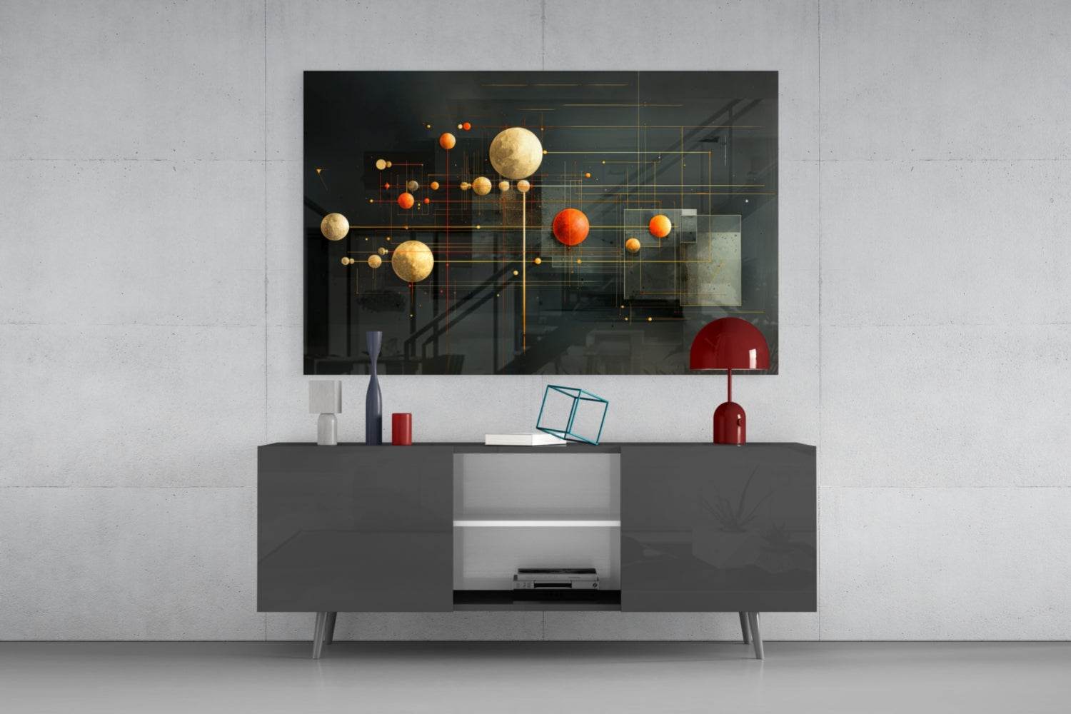 Planets Glass Wall Art|| Designer&