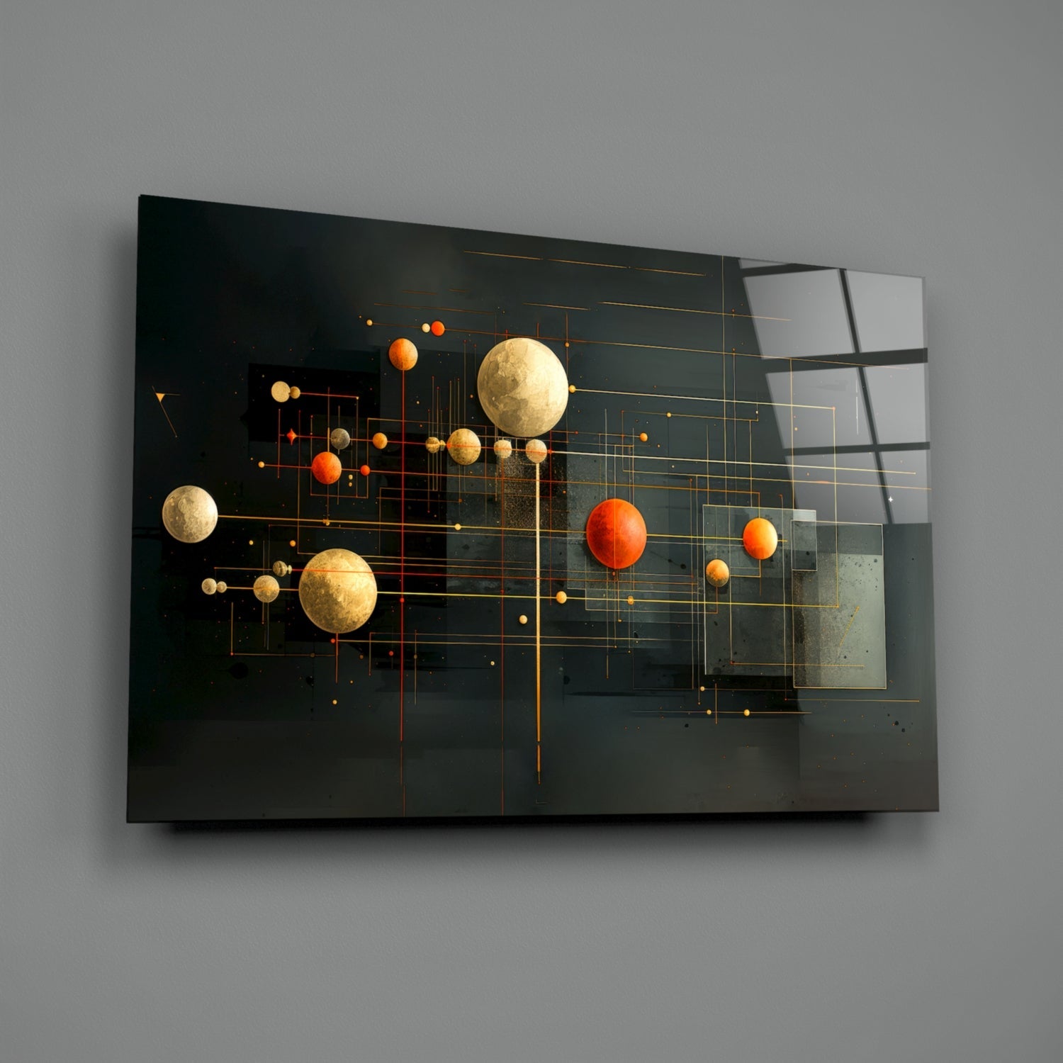 Planets Glass Wall Art|| Designer&