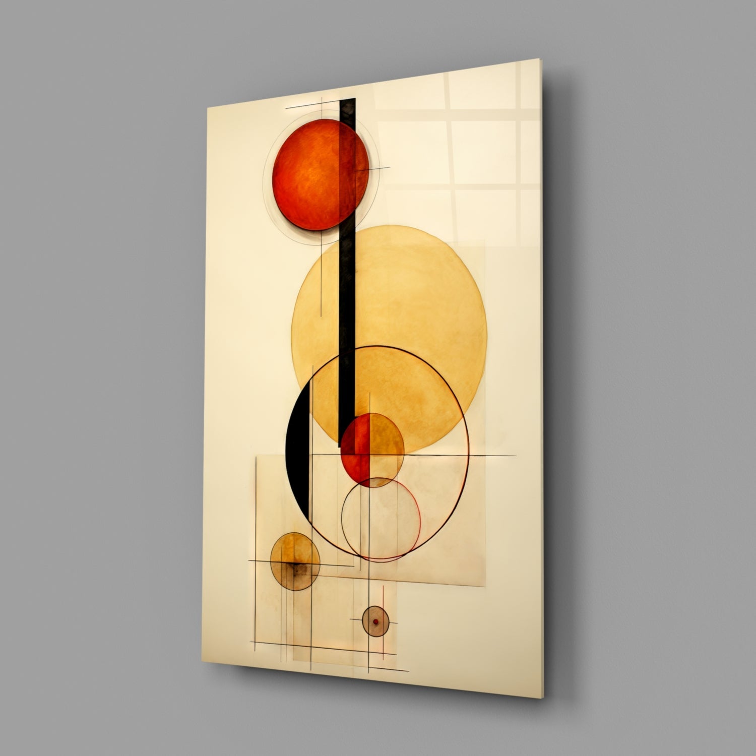 Circles Glass Wall Art|| Designer&