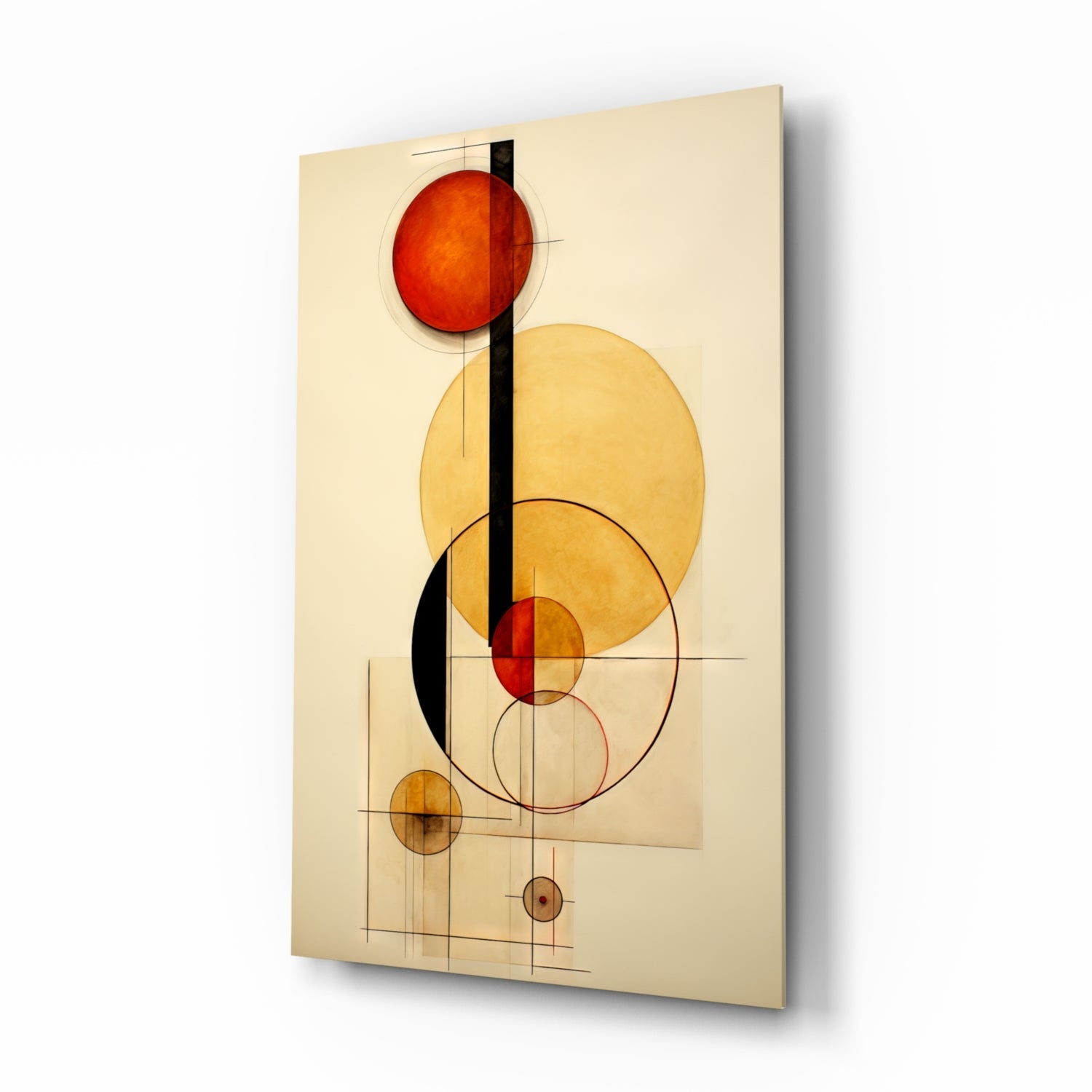 Circles Glass Wall Art|| Designer&