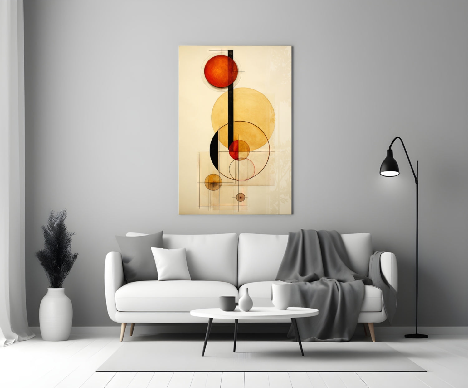 Circles Glass Wall Art|| Designer&