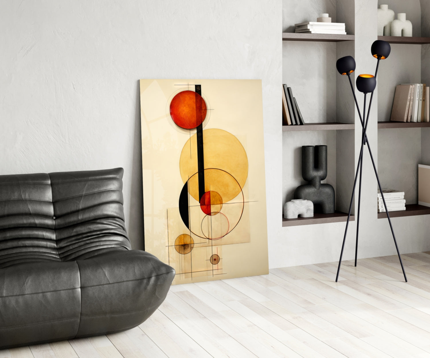 Circles Glass Wall Art|| Designer&