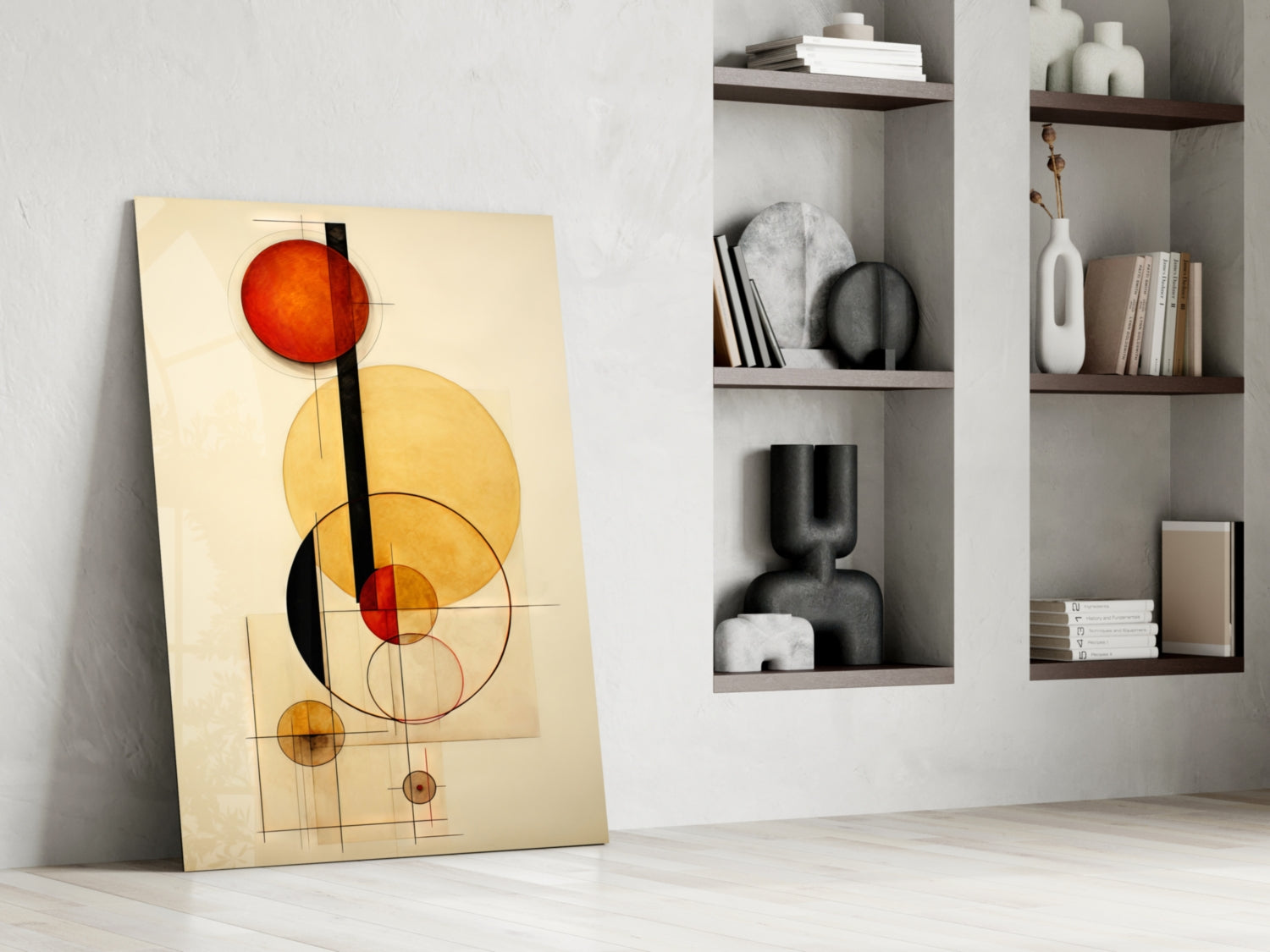 Circles Glass Wall Art|| Designer&