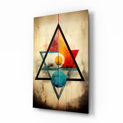 Triangels Glass Wall Art|| Designer&