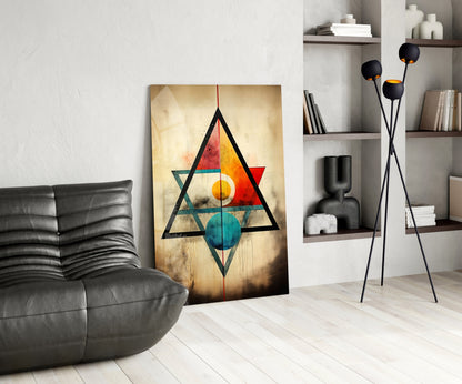 Triangels Glass Wall Art|| Designer&