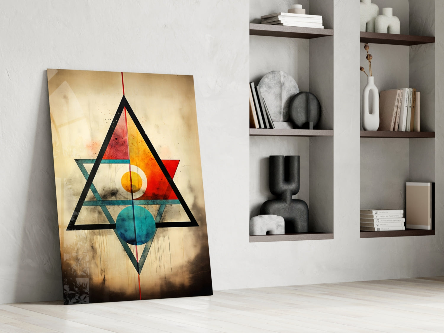 Triangels Glass Wall Art|| Designer&