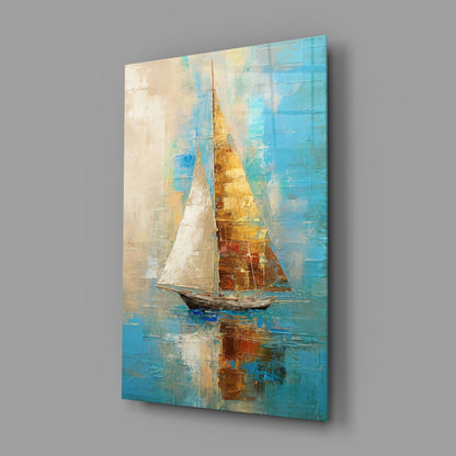 Sailing Glass Wall Art || Designer Collection