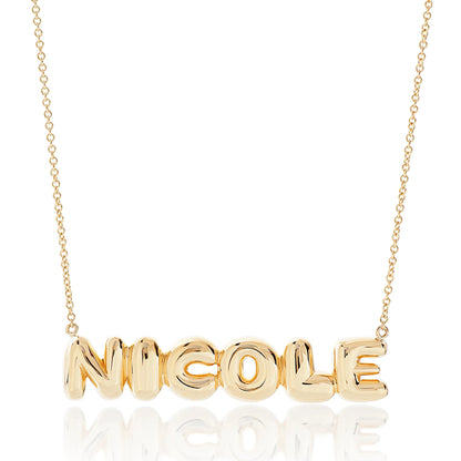 large bubble letter name necklace