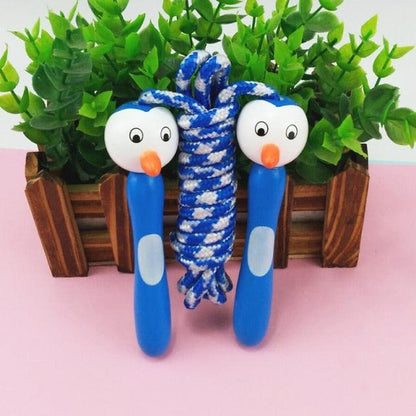 Kids Jump Rope With Wood Handle Children Skipping Ropes Gym Fitness Equipment Jump Ropes For Girls Boys Skipping Rope For Kids With Wooden Handle Cotton Braided Outdoor Fun Activity For Exercise Fitness