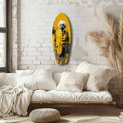 Posing Professor Glass Wall Art