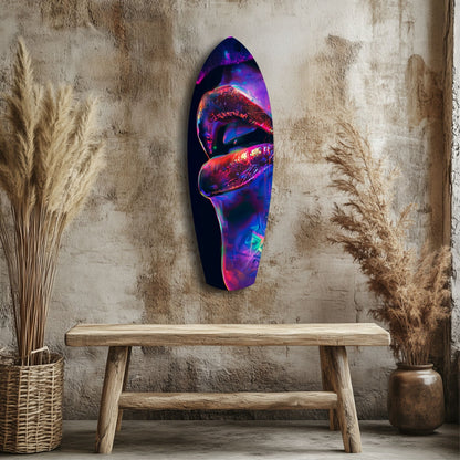 Colorful Lips V2 Glass Wall Art