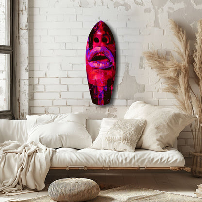 Colorful Lips V5 Glass Wall Art