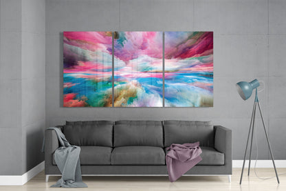 Colorful Clouds Glass Wall Art