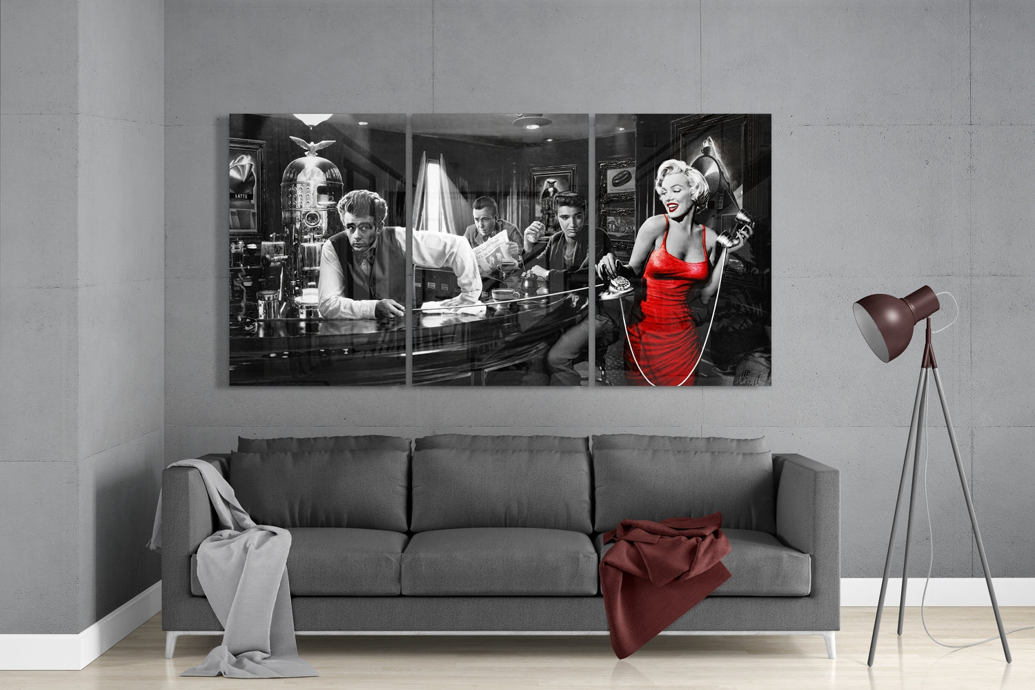 Screen Siren at the Bar Mega Glass Wall Art
