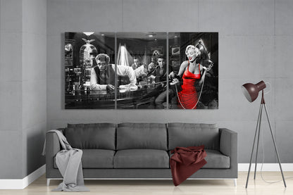 Screen Siren at the Bar Mega Glass Wall Art