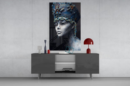 Woman Portrait 38 Glass Wall Art