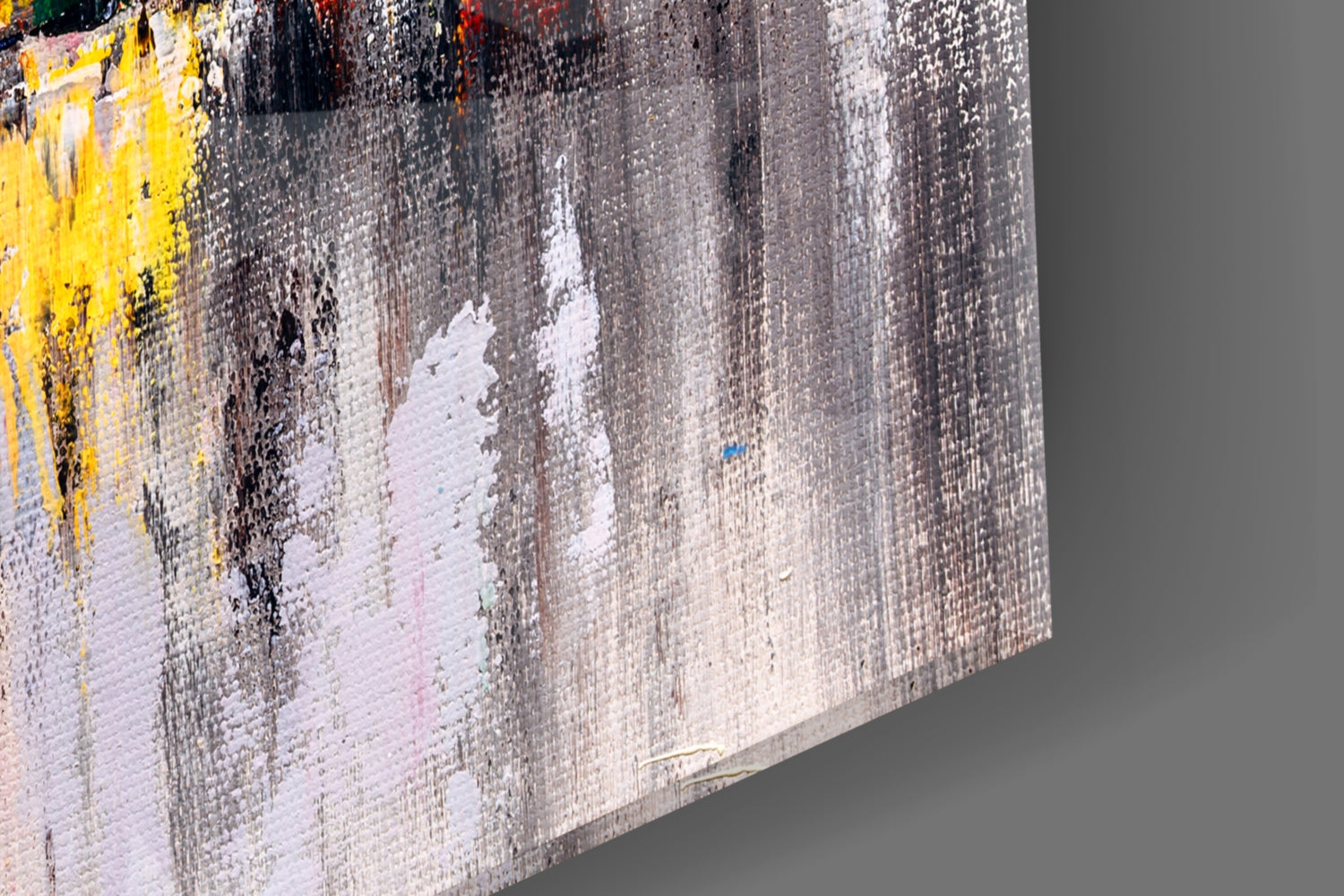 Palette Knife Twin Towers Skyline Glass Wall Art