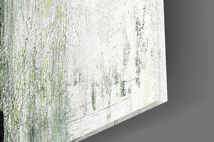 Lime Green Stripe Gray Glass Wall Art