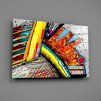 Abstract Chameleon Glass Wall Art