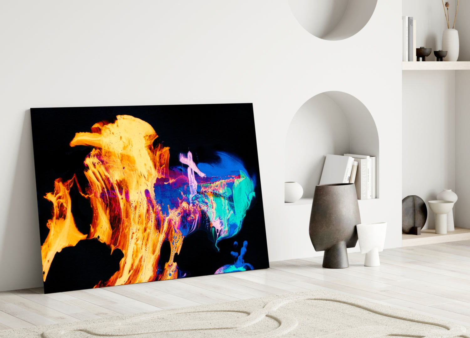 Flames Glass Wall Art