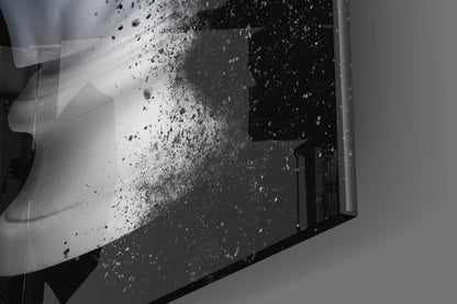 Blue Dispersion Apollo Head Glass Wall Art